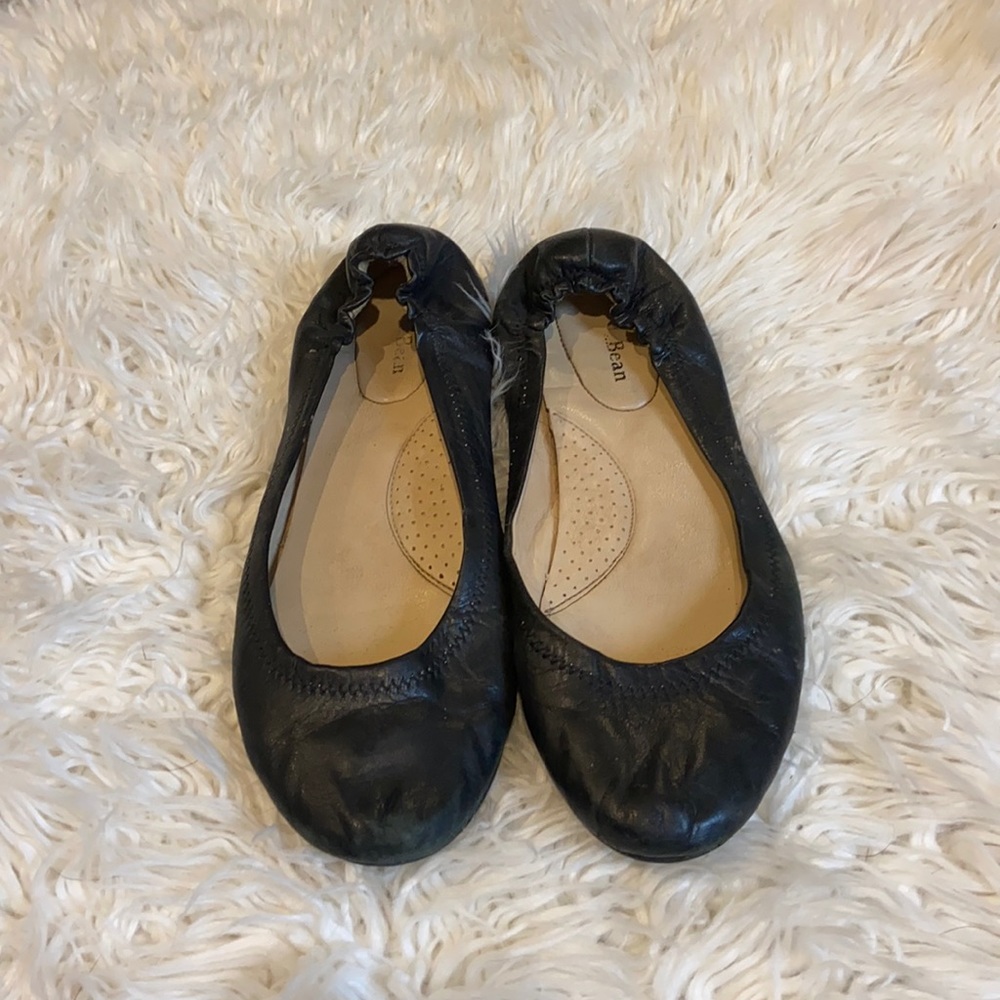L.L.Bean Black Ballet Flats. Sz 7.5